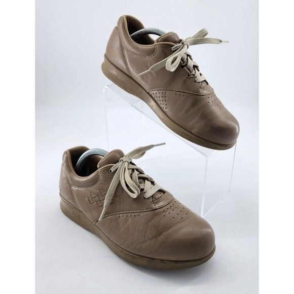 SAS Shoes - SAS Free Time Lace Up Comfort Walking Shoes Beige Size Men's 8.5 Women's 10